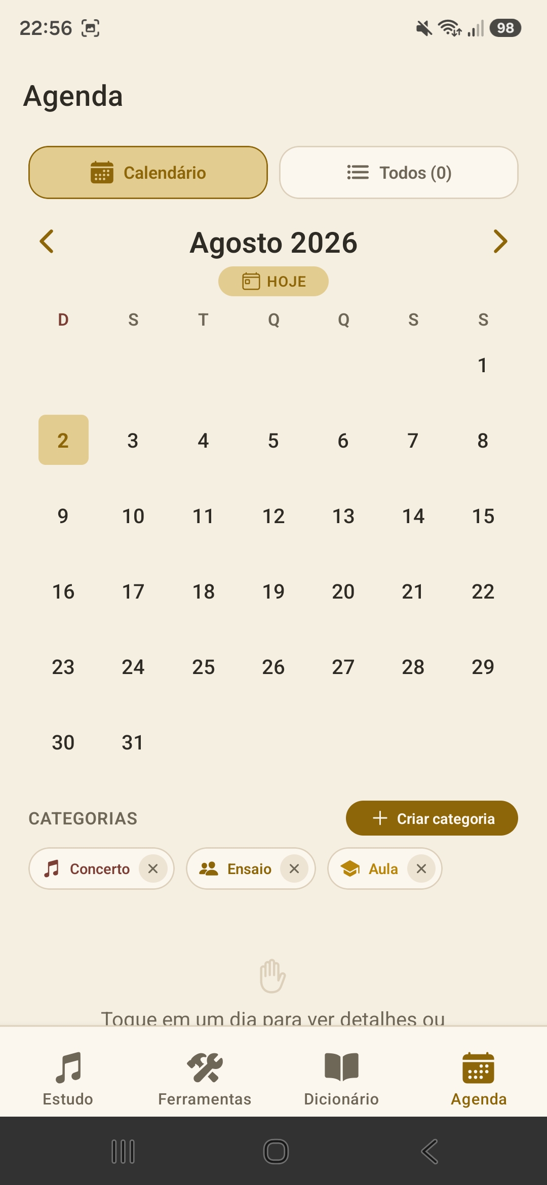 Agenda com sincronização